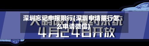 深圳忘记申报限行(深圳申请限行怎么申请微信)-第2张图片