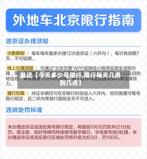 最近【今天多少号限行,限行每天几点到几点】