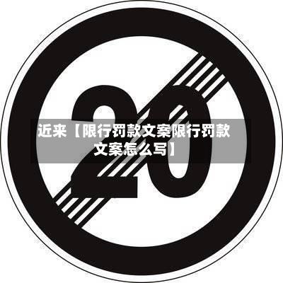 近来【限行罚款文案限行罚款文案怎么写】-第2张图片