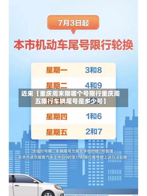 近来【重庆周末限哪个号限行重庆周五限行车辆尾号是多少号】-第2张图片
