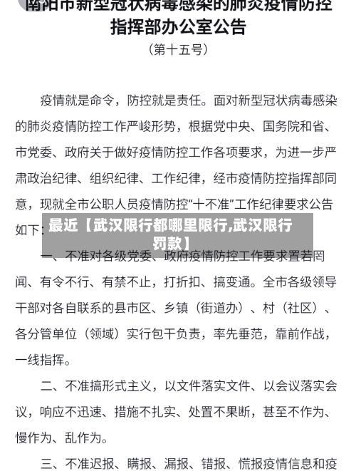 最近【武汉限行都哪里限行,武汉限行罚款】-第3张图片