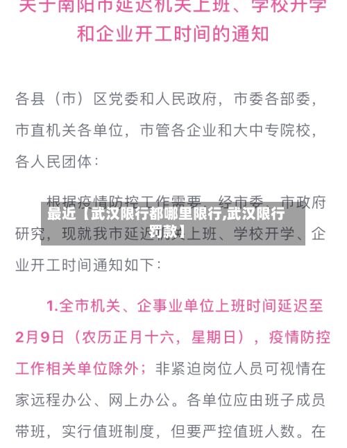 最近【武汉限行都哪里限行,武汉限行罚款】-第2张图片