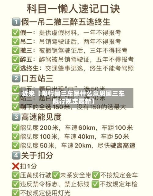 近来【限行国三车是什么意思国三车限行规定最新】