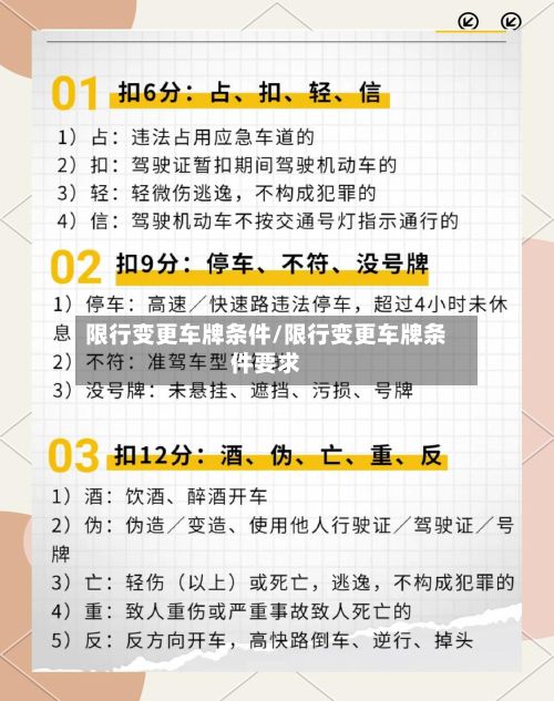 限行变更车牌条件/限行变更车牌条件要求-第3张图片