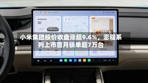 小米集团股价收盘涨超9.6%	，澎程系列上市首月锁单超7万台-第2张图片