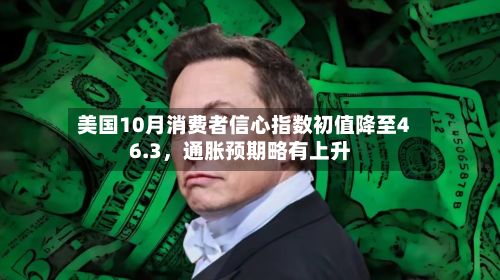 美国10月消费者信心指数初值降至46.3，通胀预期略有上升