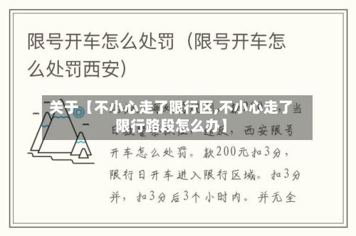 关于【不小心走了限行区,不小心走了限行路段怎么办】-第3张图片