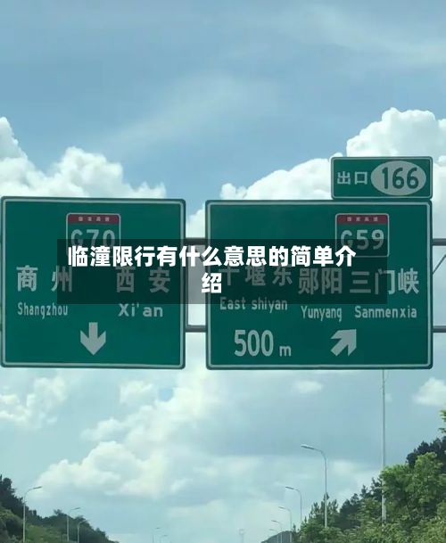 临潼限行有什么意思的简单介绍