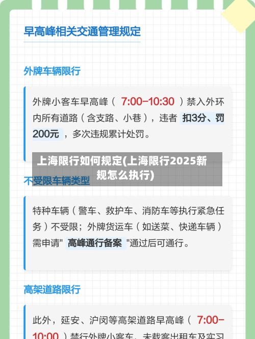 上海限行如何规定(上海限行2025新规怎么执行)