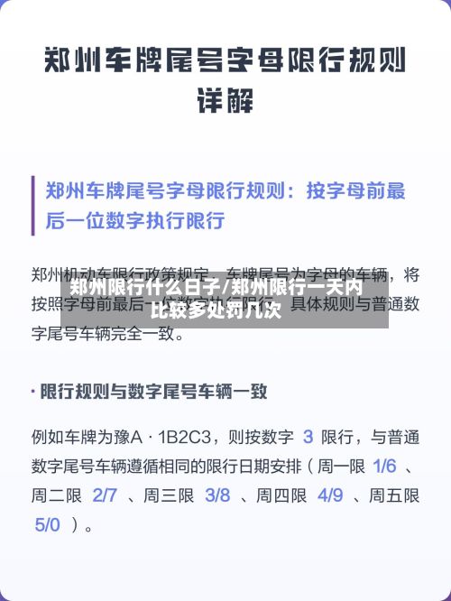 郑州限行什么日子/郑州限行一天内比较多处罚几次