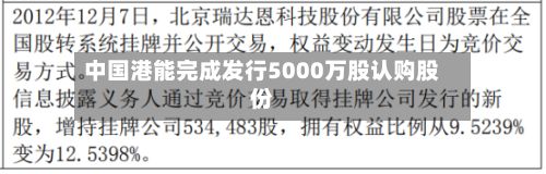 中国港能完成发行5000万股认购股份-第2张图片