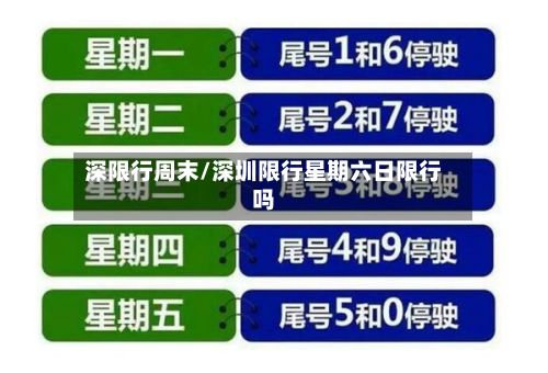 深限行周末/深圳限行星期六日限行吗