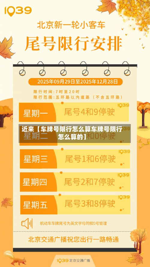近来【车牌号限行怎么算车牌号限行怎么算的】-第3张图片