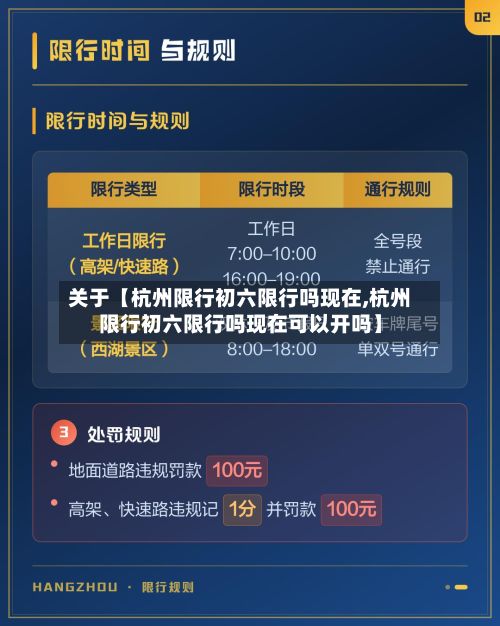 关于【杭州限行初六限行吗现在,杭州限行初六限行吗现在可以开吗】