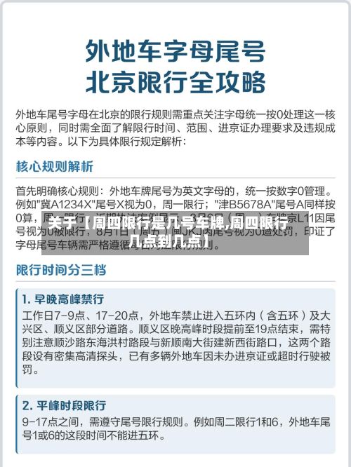 关于【周四限行是几号车牌,周四限行几点到几点】