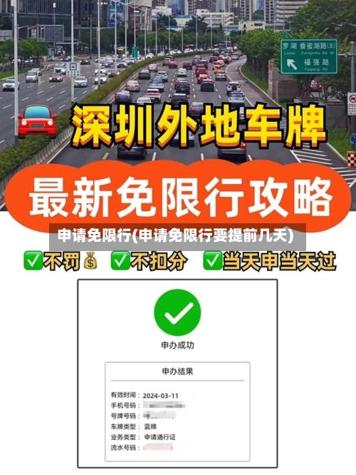 申请免限行(申请免限行要提前几天)-第2张图片