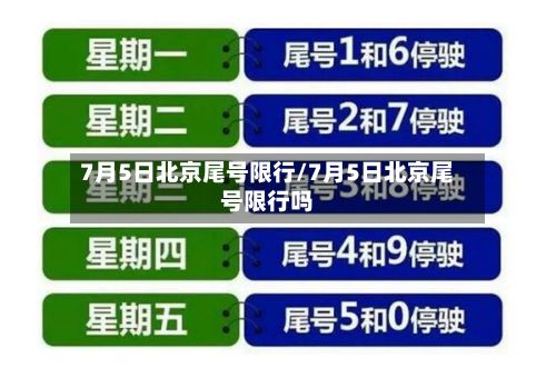 7月5日北京尾号限行/7月5日北京尾号限行吗-第2张图片