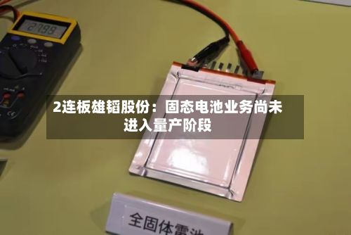 2连板雄韬股份：固态电池业务尚未进入量产阶段-第2张图片