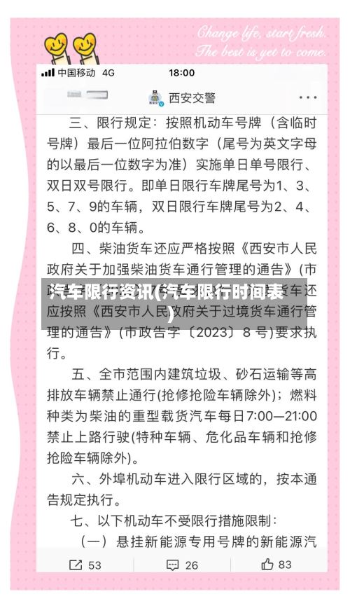 汽车限行资讯(汽车限行时间表)