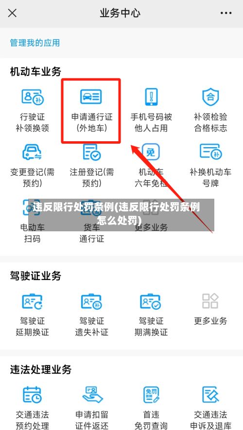 违反限行处罚条例(违反限行处罚条例怎么处罚)