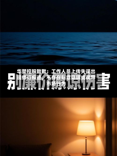 华塑控股致歉：工作人员上传失误出现修订痕迹，不存在刻意隐瞒或误导市场行为