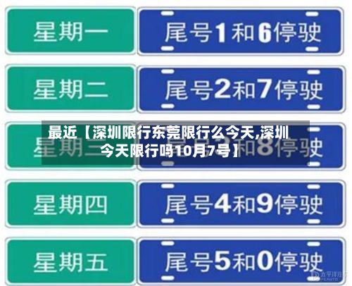 最近【深圳限行东莞限行么今天,深圳今天限行吗10月7号】-第2张图片