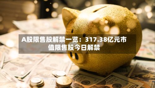 A股限售股解禁一览：317.38亿元市值限售股今日解禁
