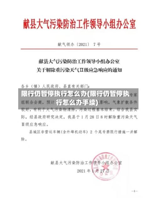 限行仍暂停执行怎么办(限行仍暂停执行怎么办手续)-第3张图片
