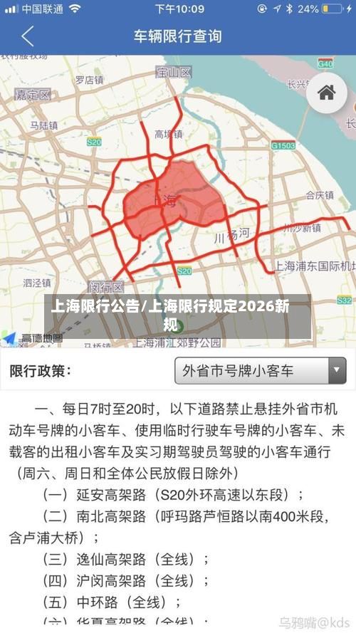 上海限行公告/上海限行规定2026新规