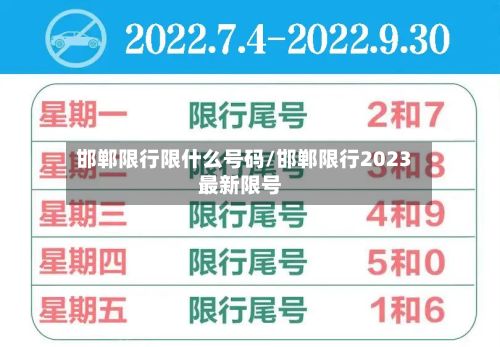 邯郸限行限什么号码/邯郸限行2023最新限号