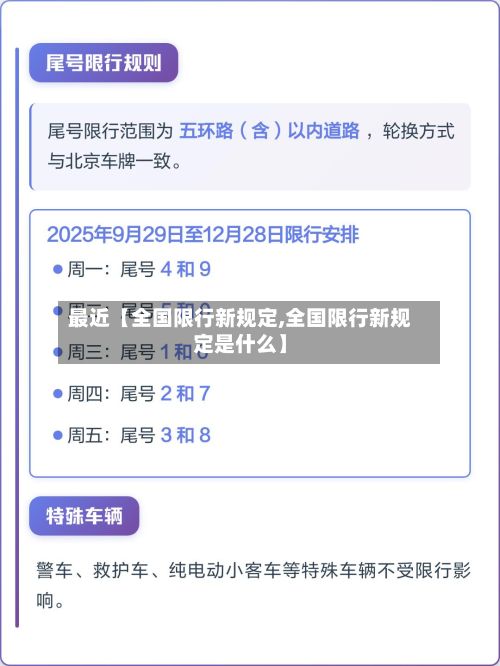 最近【全国限行新规定,全国限行新规定是什么】