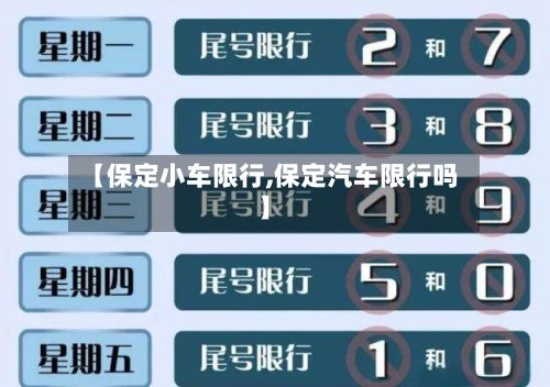 【保定小车限行,保定汽车限行吗】