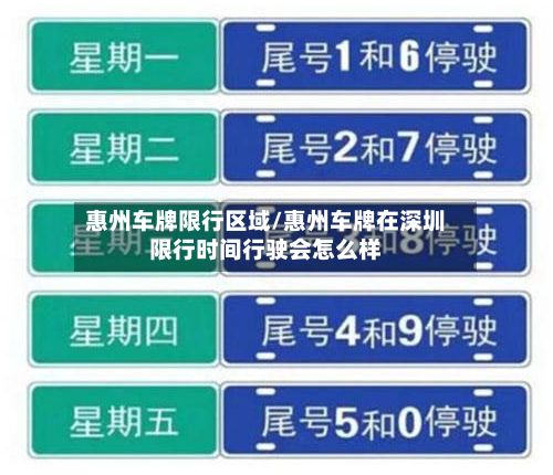 惠州车牌限行区域/惠州车牌在深圳限行时间行驶会怎么样-第3张图片