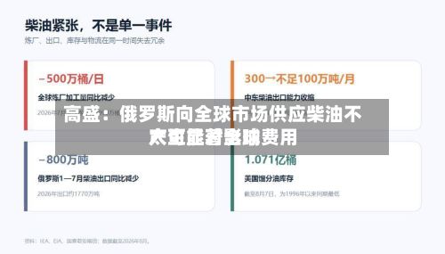 高盛：俄罗斯向全球市场供应柴油不太可能对全球费用产生显著影响-第2张图片
