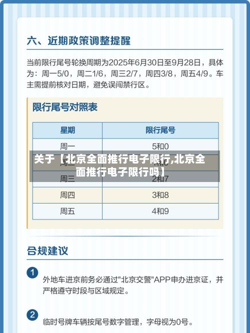 关于【北京全面推行电子限行,北京全面推行电子限行吗】