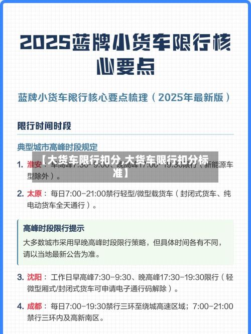 【大货车限行扣分,大货车限行扣分标准】