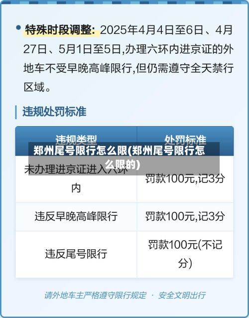 郑州尾号限行怎么限(郑州尾号限行怎么限的)-第2张图片