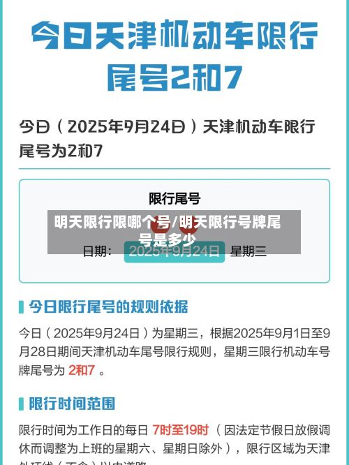 明天限行限哪个号/明天限行号牌尾号是多少-第2张图片