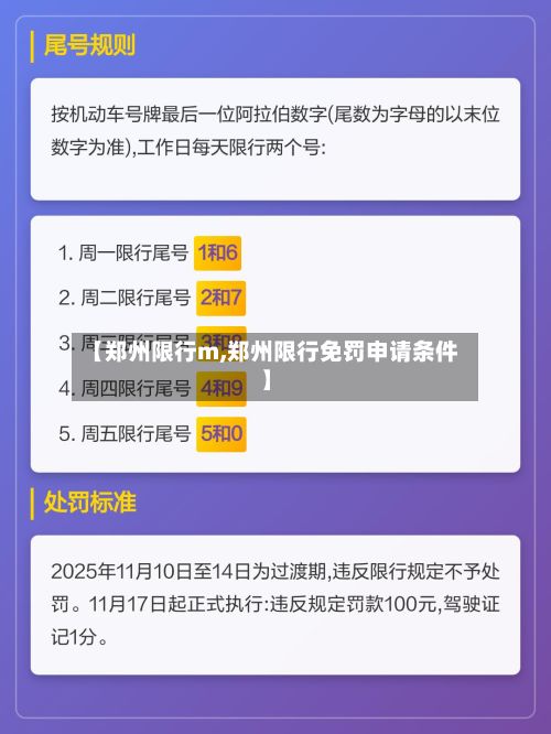 【郑州限行m,郑州限行免罚申请条件】-第3张图片