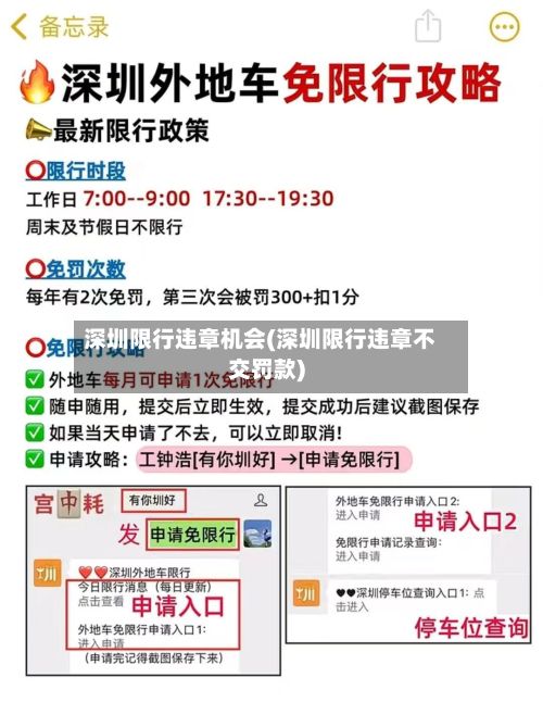 深圳限行违章机会(深圳限行违章不交罚款)-第2张图片