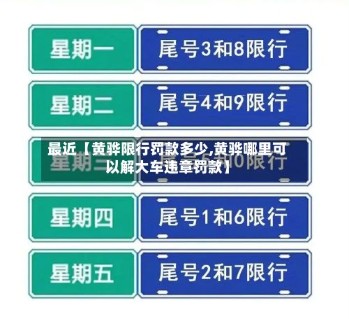 最近【黄骅限行罚款多少,黄骅哪里可以解大车违章罚款】-第2张图片