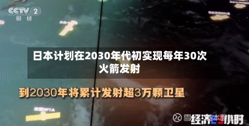日本计划在2030年代初实现每年30次火箭发射