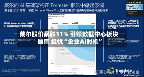 戴尔股价暴跌11% 引领数据中心板块抛售 担忧“企业AI时机”-第2张图片