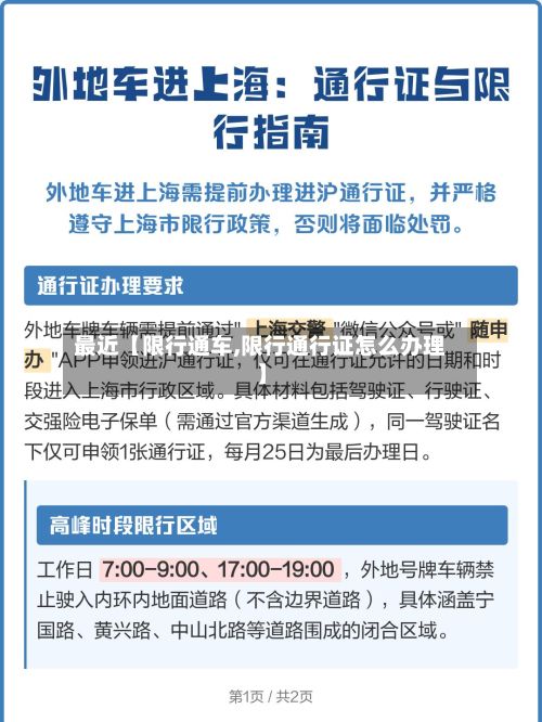 最近【限行通车,限行通行证怎么办理】-第3张图片