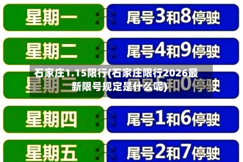 石家庄1.15限行(石家庄限行2026最新限号规定是什么呢)