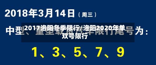 2017洛阳冬季限行/洛阳2020年单双号限行
