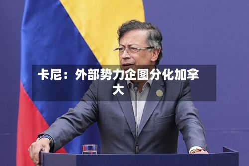 卡尼:外部势力企图分化加拿大-第2张图片