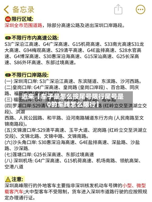 近来【车子是怎么按尾号限行尾号是0的车牌怎么限行】-第3张图片