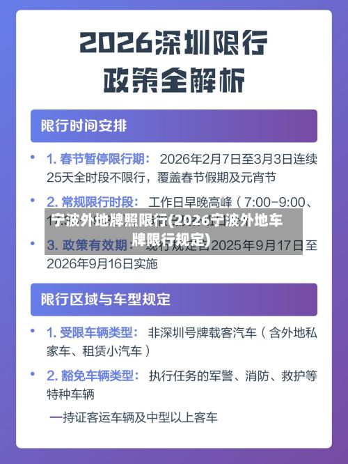 宁波外地牌照限行(2026宁波外地车牌限行规定)