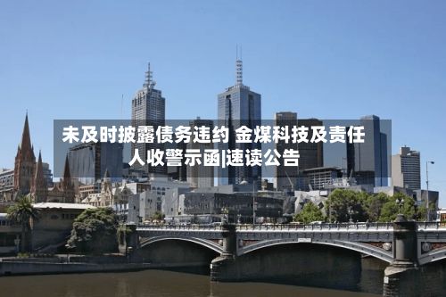 未及时披露债务违约 金煤科技及责任人收警示函|速读公告